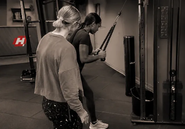 One-to-one strength coaching for a woman in Reigate